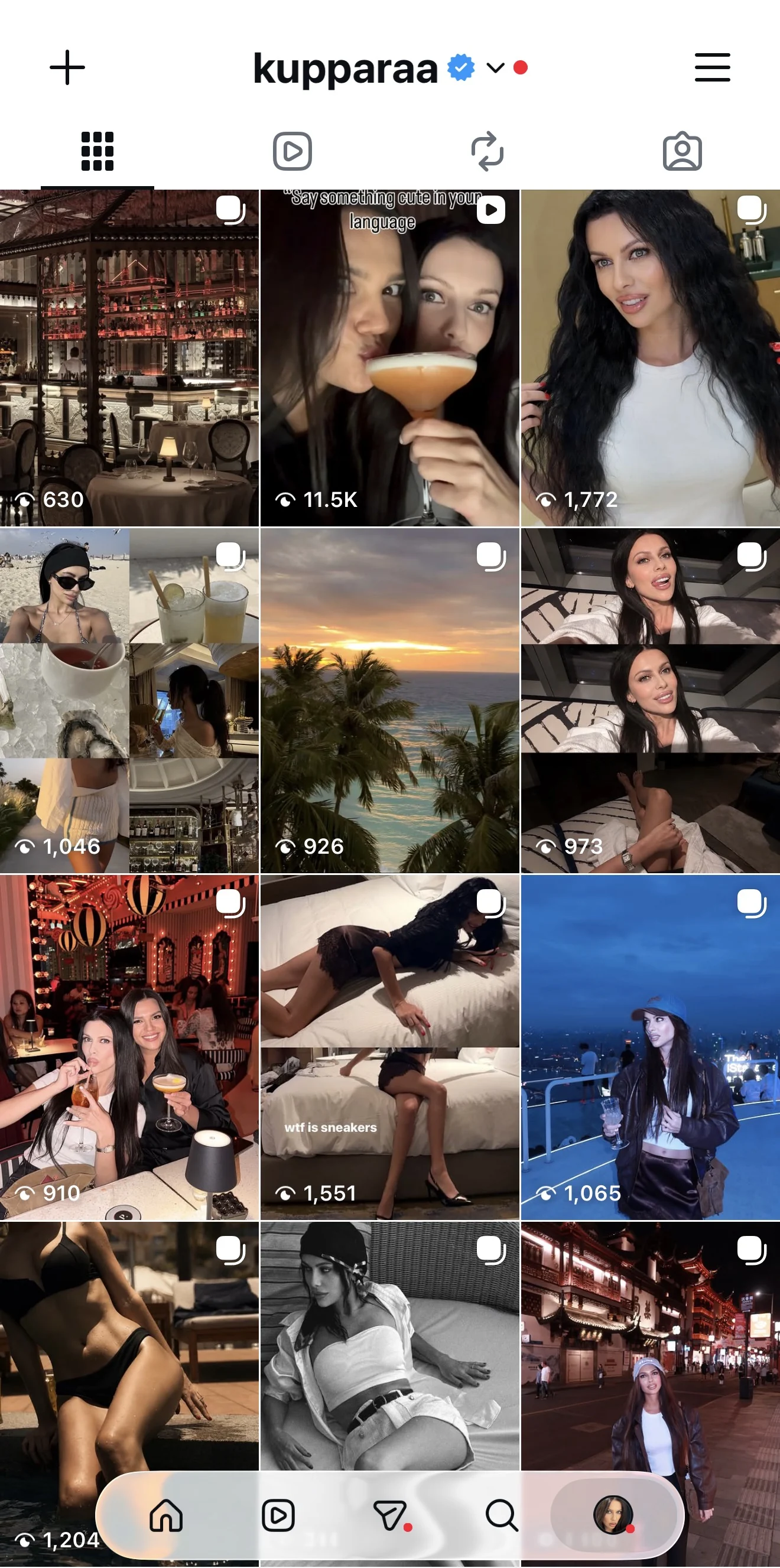 Kupparaa Instagram grid