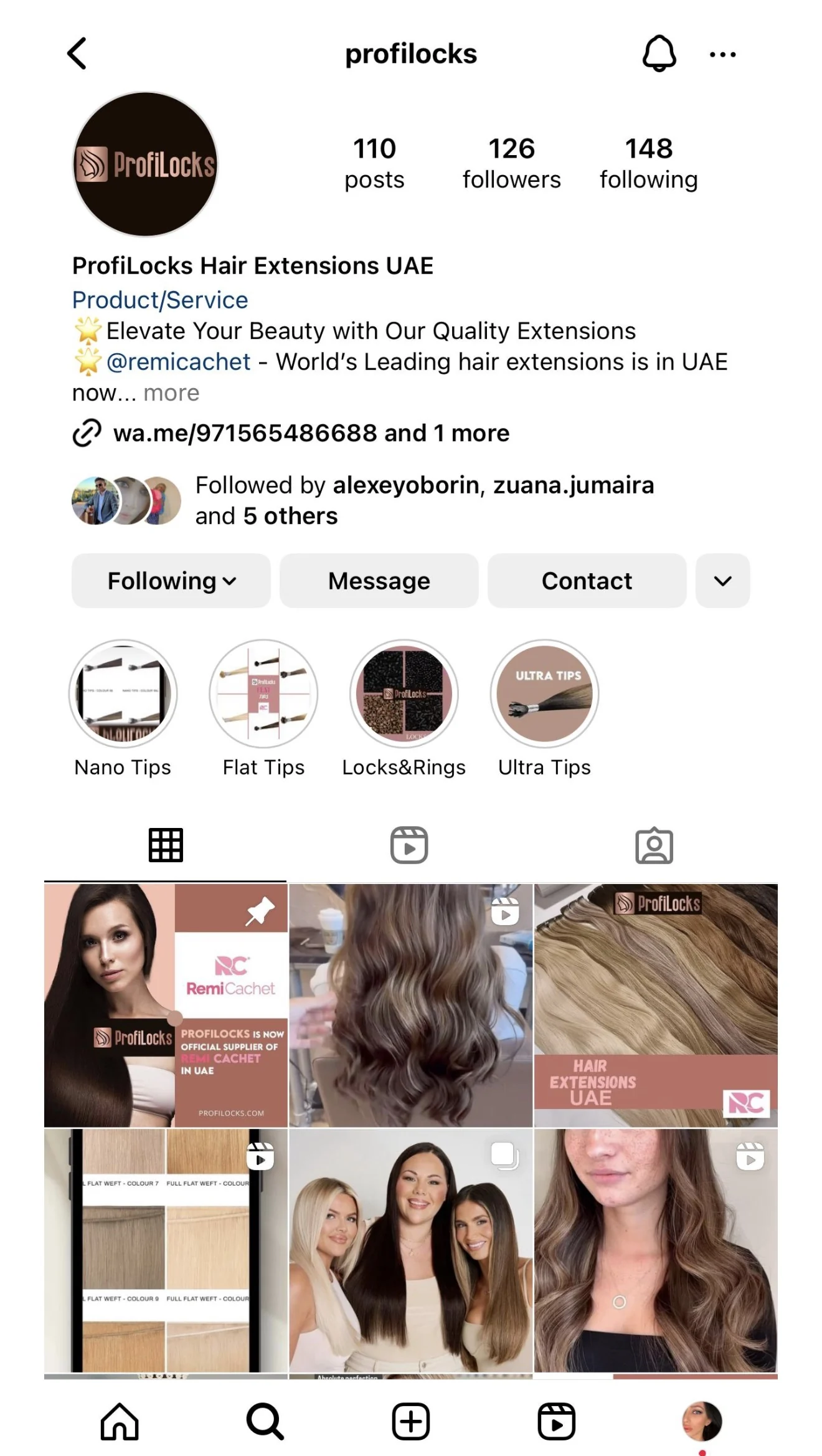 Instagram profile snapshot for ProfiLocks